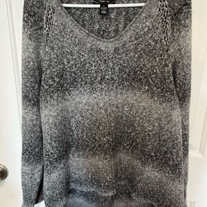 Style and Company multi shades of  Gray V-Neck Sweater